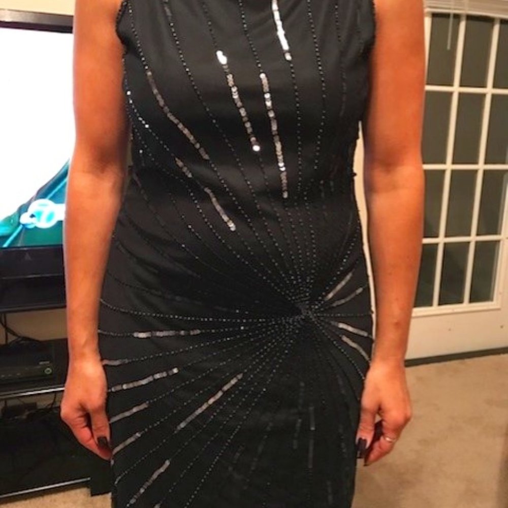 Black Sequined Dress